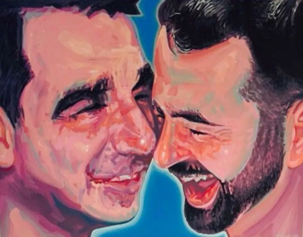 Pintura Despois de ti, a choiva Pintura acrílica sobre lenzo do artista Xosé Lois Carreira