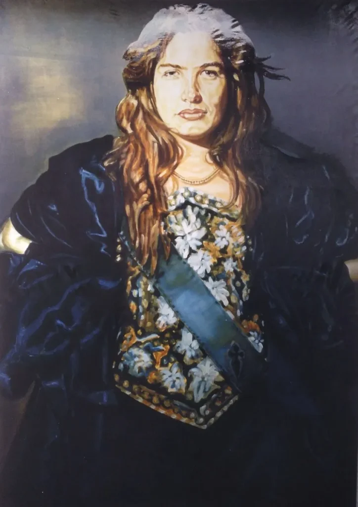 Pintura Deusa Galiza Óleo sobre lenzo do artista Xosé Lois Carreira