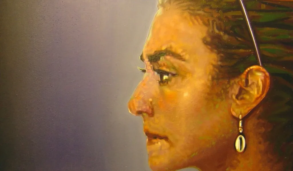 Pintura O exilio da inocencia Óleo sobre lenzo do artista Xosé Lois Carreira
