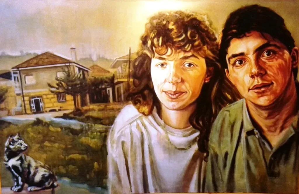 Pintura Luis e Teresa Óleo sobre lenzo do artista Xosé Lois Carreira