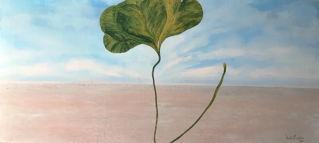Pintura Oates land Técnica mixta sobre taboeiro do artista Xosé Lois Carreira