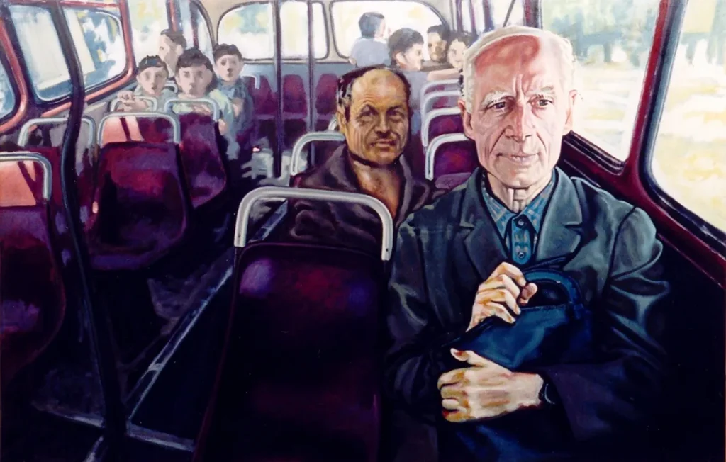 Pintura O maestro Óleo sobre lenzo do artista Xosé Lois Carreira