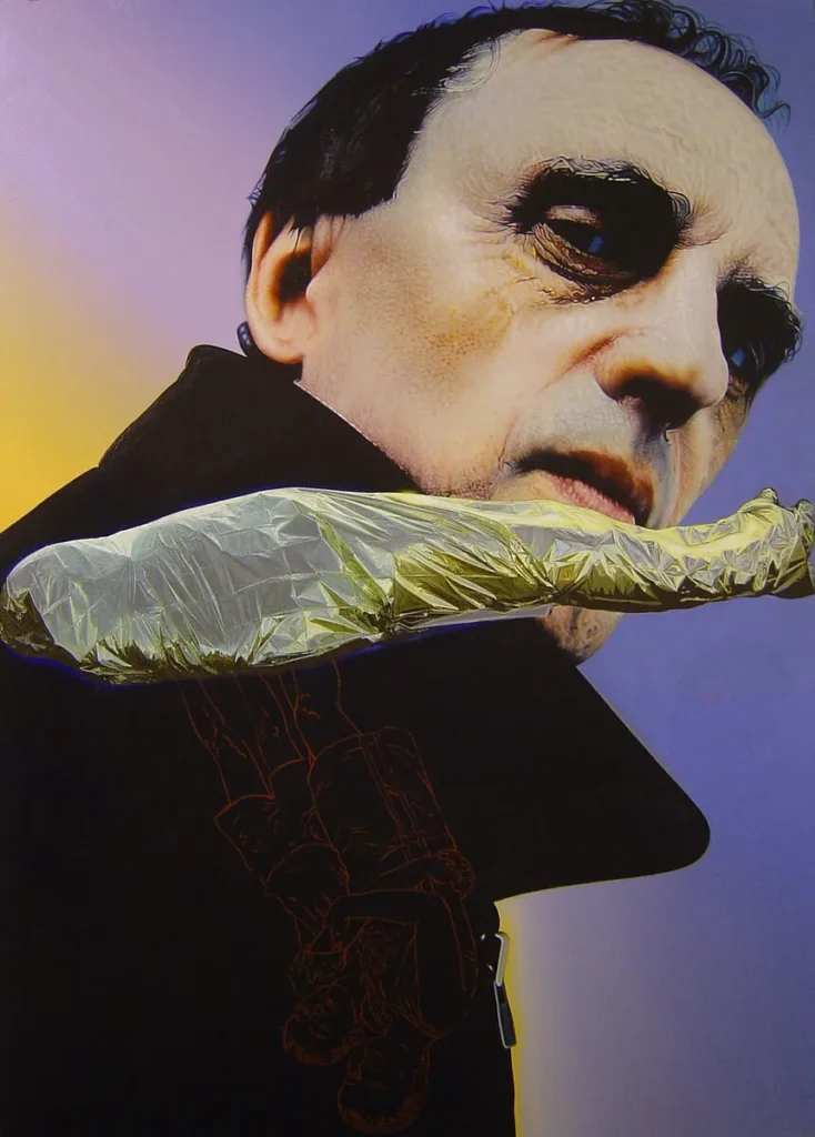 Pintura O sacrificio das sombras Óleo sobre lenzo do artista Xosé Lois Carreira